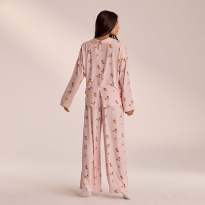 Modal Pyjamashirt - Roze