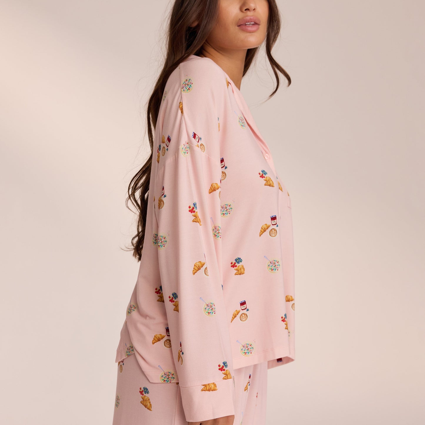 Modal Pyjamashirt - Roze