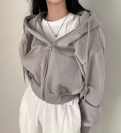 Cropped Zip - Hoodie